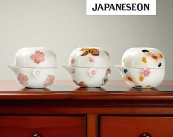 Kawaii Cat Travel Tea Set – Hand-Painted Ceramic Teapot with Carrying Case | Miniature Gongfu Cha Set | Cute Japanese-Style Teaware Gifts