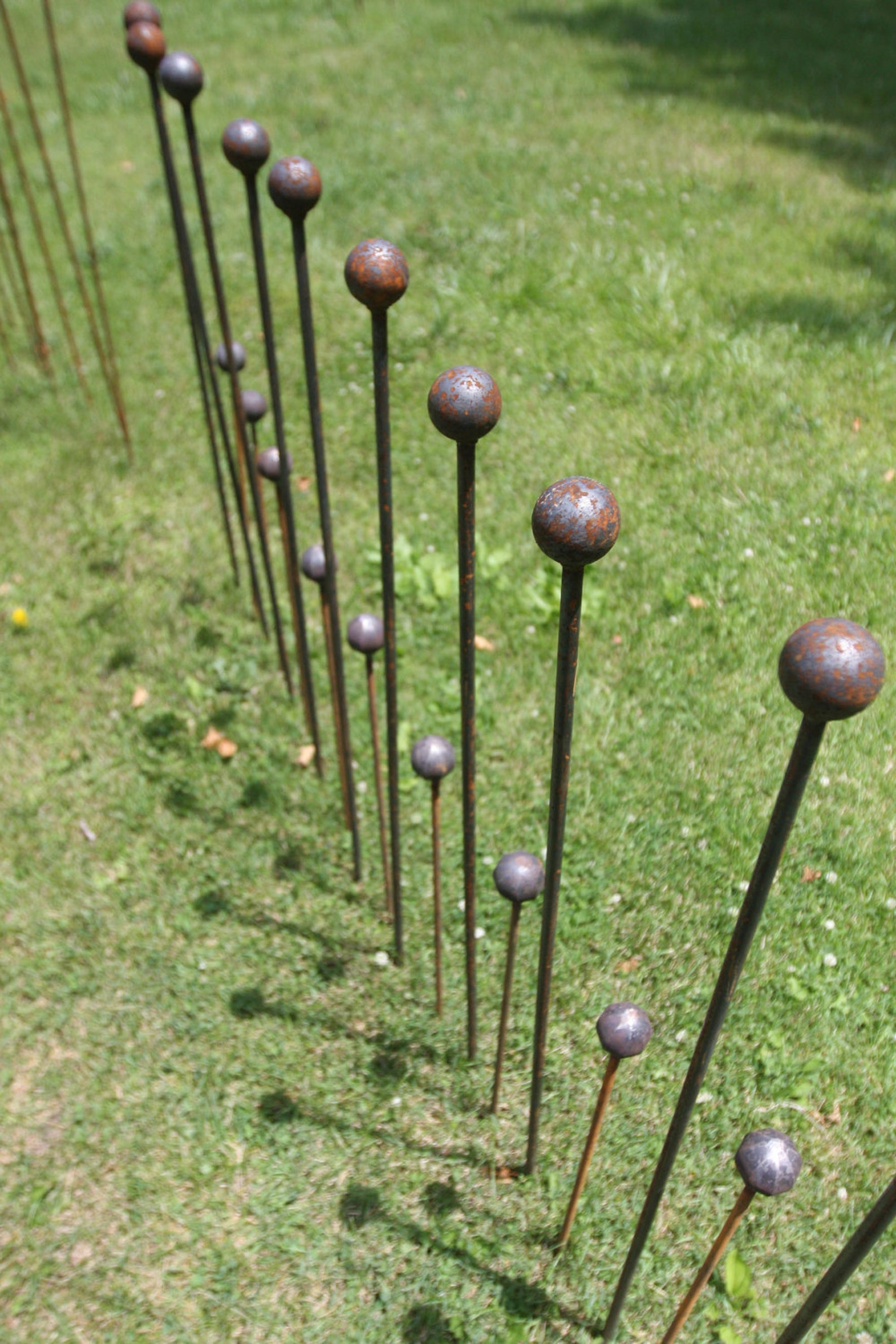 4 Foot Ball Stake garden stake rustic wedding path marker Etsy