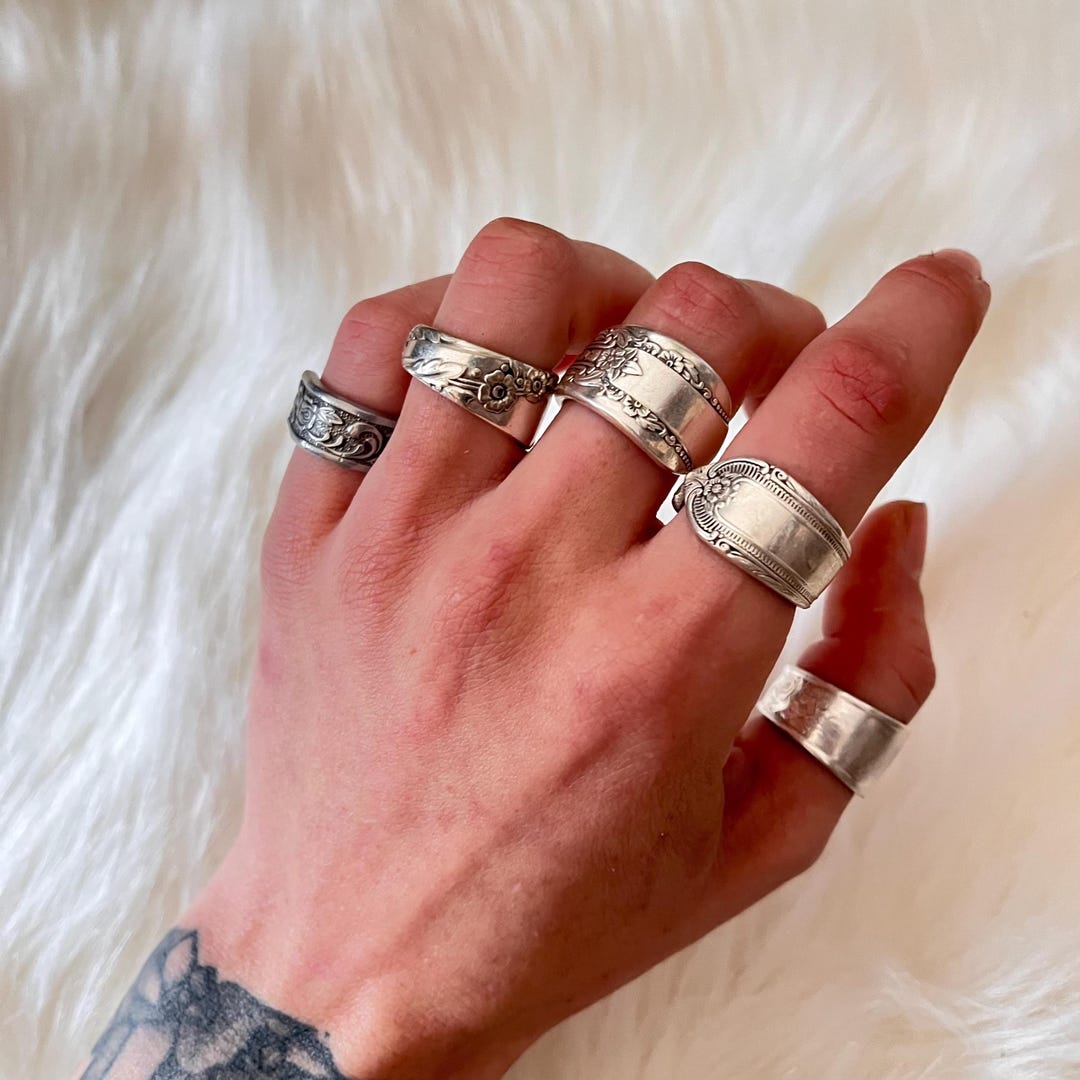 Mystery Upcycled Handmade Spoon Ring - Etsy