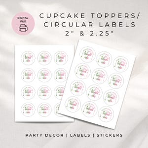 Adornos imprimibles para cupcakes de temática malvada - Decoración para fiesta de cumpleaños malvada - Descarga digital - PDF JPG - Etiqueta "Porque te conocí" - Artículos para fiestas infantiles
