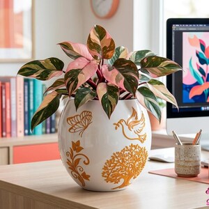Nature Inspired 3D Printable Vase, Hummingbird, Butterfly & Palm Tree Designs, STL 3MF Digital Download
