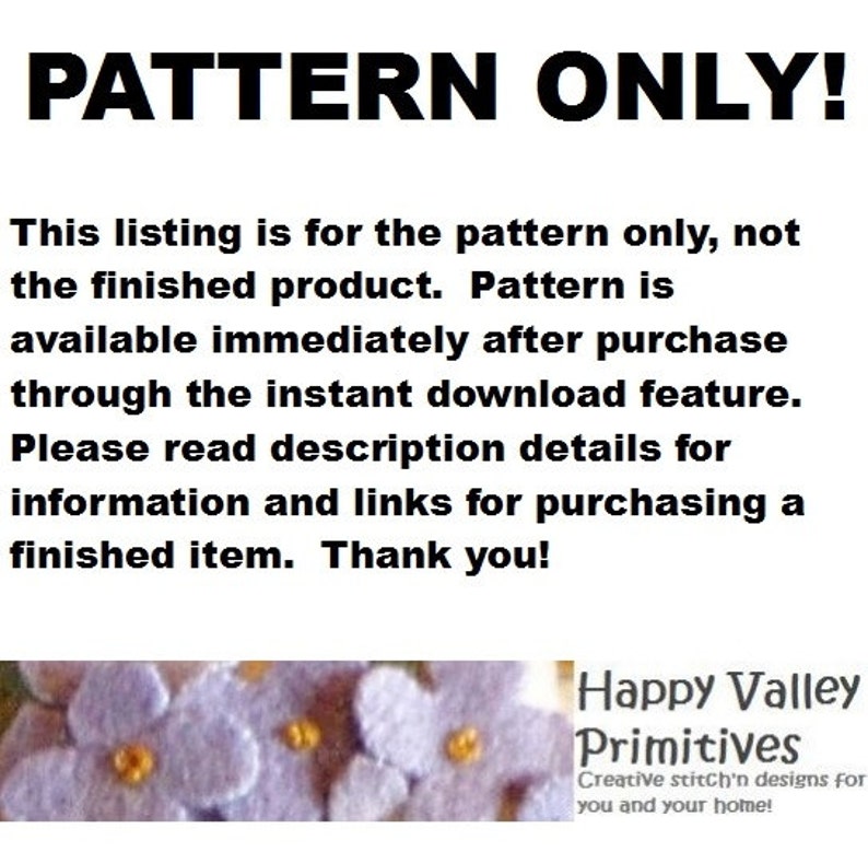 Snowman PATTERN Ornament primitive epattern Instant Download PDF Smitten Tutorial by Happy Valley Primitives image 2