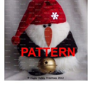 Christmas PATTERN Tutorial Penguin Instant Digital Download PDF ePattern Bling by Happy Valley Primitives