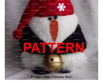 Christmas PATTERN Tutorial Penguin Instant Digital Download PDF ePattern Bling by Happy Valley Primitives