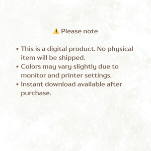 Puede incluir: Aviso de producto digital con el texto "Tenga en cuenta" y vi&ntilde;etas. Los puntos indican que es un producto digital, no se enviar&aacute; ning&uacute;n art&iacute;culo f&iacute;sico, los colores pueden variar y la descarga instant&aacute;nea est&aacute; disponible despu&eacute;s de la compra.