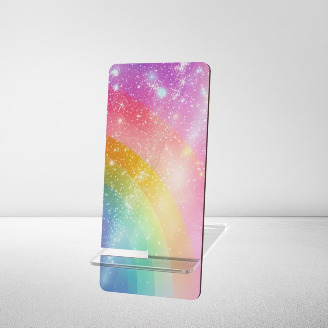 Display Stand For Smartphone Rainbow Glitter Look Iphone Android display-stand-for-smartphone-rainbow-glitter-look-iphone-android