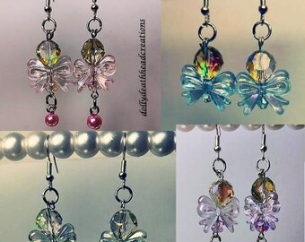 Pastel Prism Dangle Drop Earring Set - Choice of Color