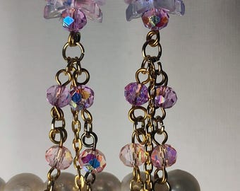Lunar Orchid Dangle Earring Set