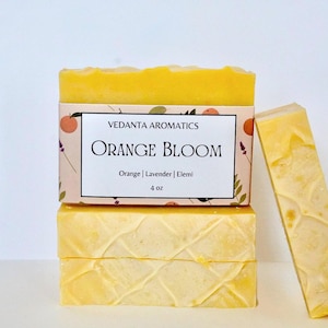 Orange Bloom Soap | Orange Soap | Gentle Handmade Bar Soap| Organic All Natural Soap | Summer Gift | Self care | Citrus Soap | Refreshing