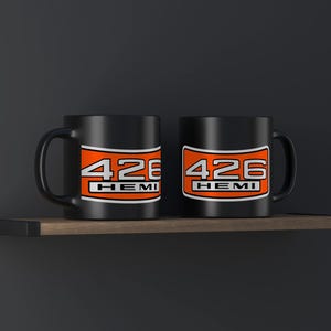 Black 426 HEMI mug - Muscle Car merchandise | Mopar coffee mug