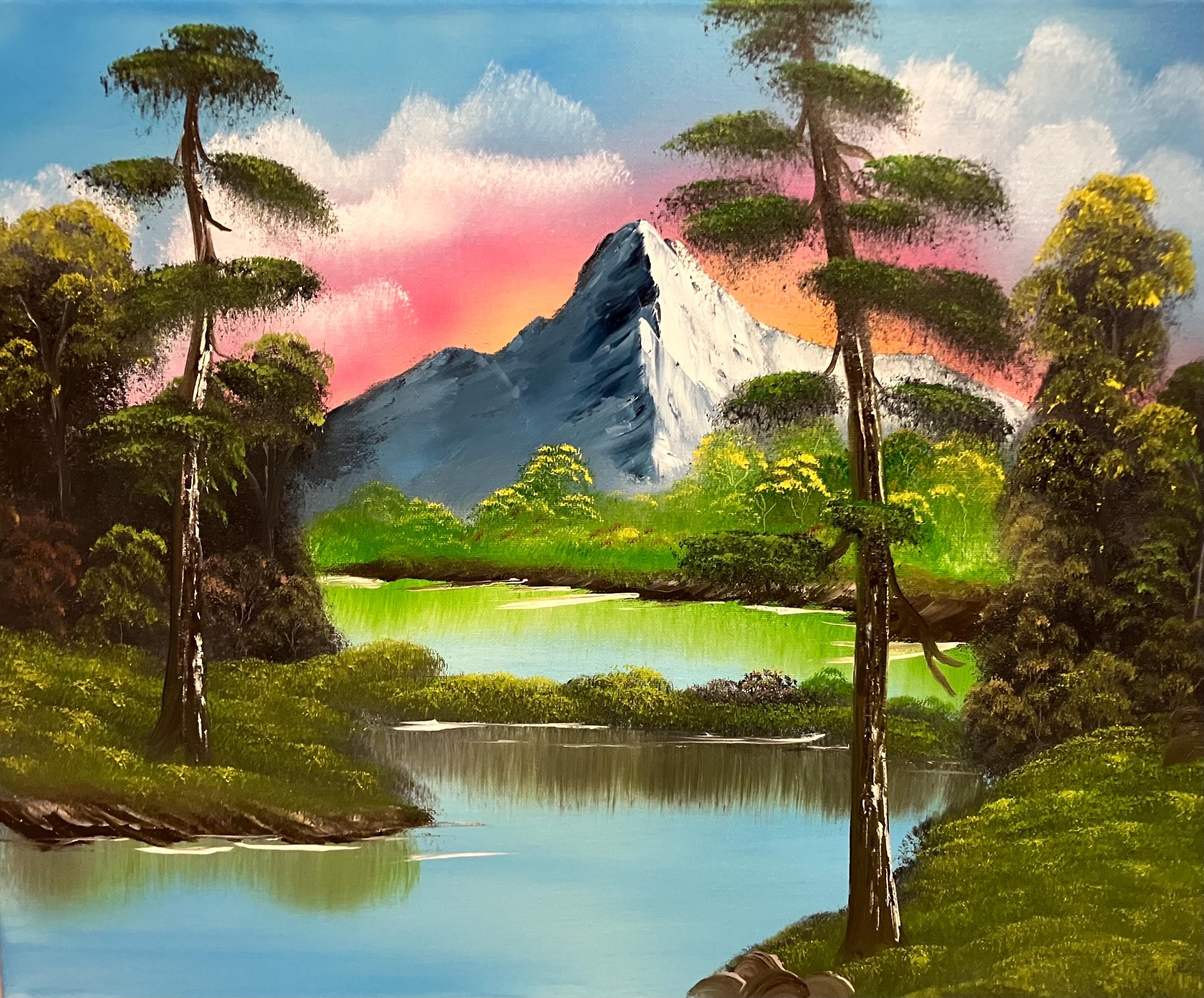 Bob ross waterfall - Etsy 日本