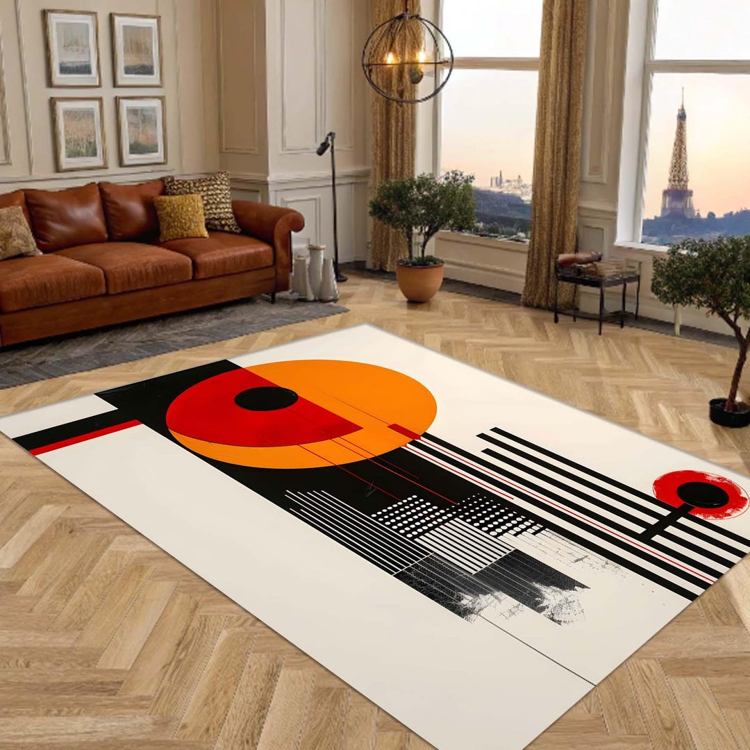 Modern Art Decor Rug, Abstract Rug, Colourful Rug, Aesthetic Rug, Home ...