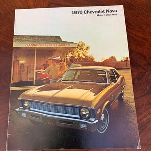 1966 Chevrolet Sales Brochure Impala Caprice Belair Biscayne collectible retro 1960s cars memory lane man cave  gift  advertisement vintage