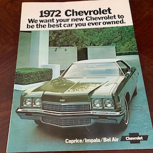 1966 Chevrolet Sales Brochure Impala Caprice Belair Biscayne collectible retro 1960s cars memory lane man cave  gift  advertisement vintage