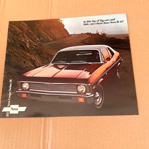 1971  Nova  Coupe / Sedan /   Sales Brochure  Chevrolet collectible  memory lane man cave  gift  advertisement vintage car literature gift