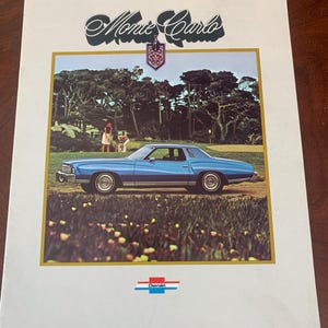 1973 Chevrolet Montecarlo Sales Brochure collectible  retro  cars memory lane man cave  gift  advertisement vintage rare