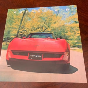 Corvette 82 Chevrolet Sales Brochure collectible car literature memory lane man cave  gift  advertisement vintage illustrated memorabilia