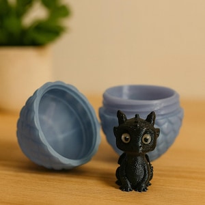 Mini Dragon in Eggs STL - Articulated Flexi 3D Printable Model