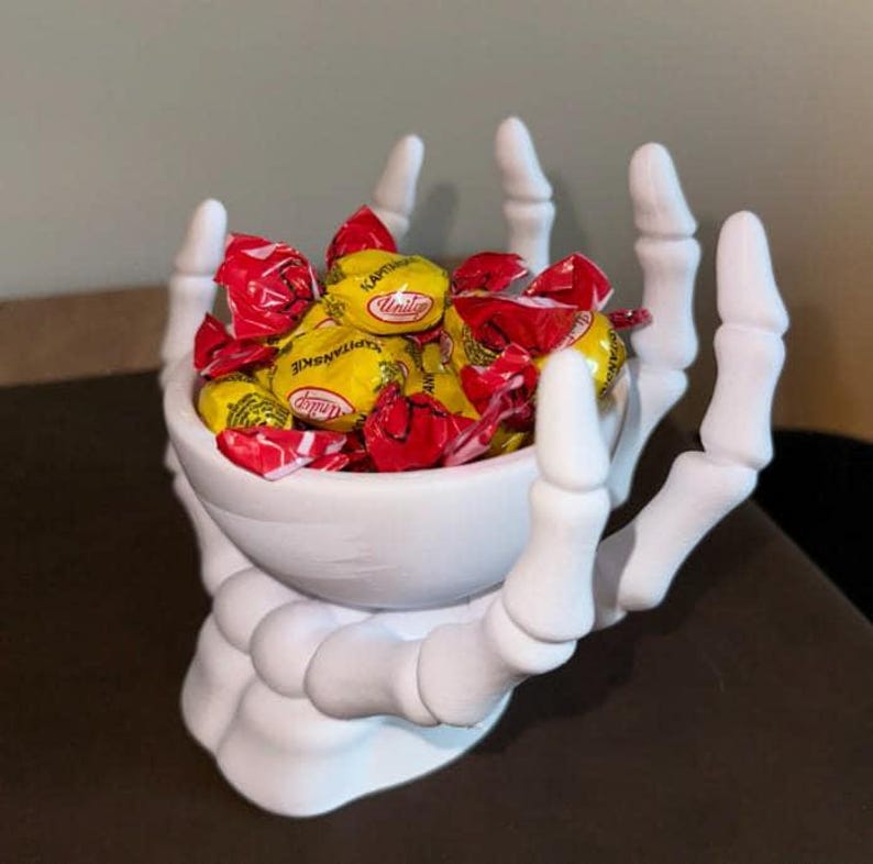 Skeleton Hand Candy Bowl STL – 3D Printable Halloween Candy Bowl - Etsy