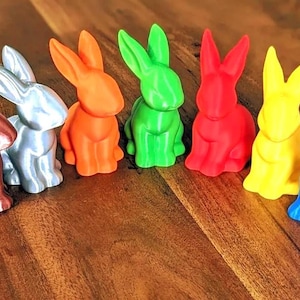 Voronoi Easter Bunny STL Pack – 4 Unique 3D Printable Flexi & Standing Rabbits