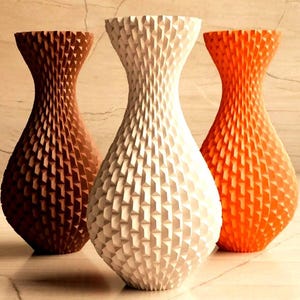 Rectangular Pattern Vase STL – 3D Printable Modern Geometric Decor