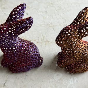 Voronoi Easter Bunny STL Pack – 4 Unique 3D Printable Flexi & Standing Rabbits