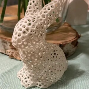 Voronoi Easter Bunny STL Pack – 4 Unique 3D Printable Flexi & Standing Rabbits