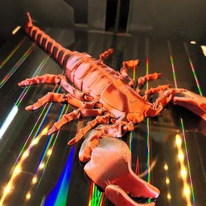 Escorpión articulado flexible gigante STL – Escorpión articulado imprimible en 3D, no necesita soportes