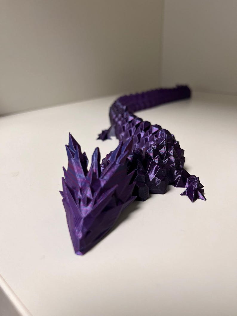 Crystal Dragon STL File - 3D Printable Articulated Flexi Design - Etsy