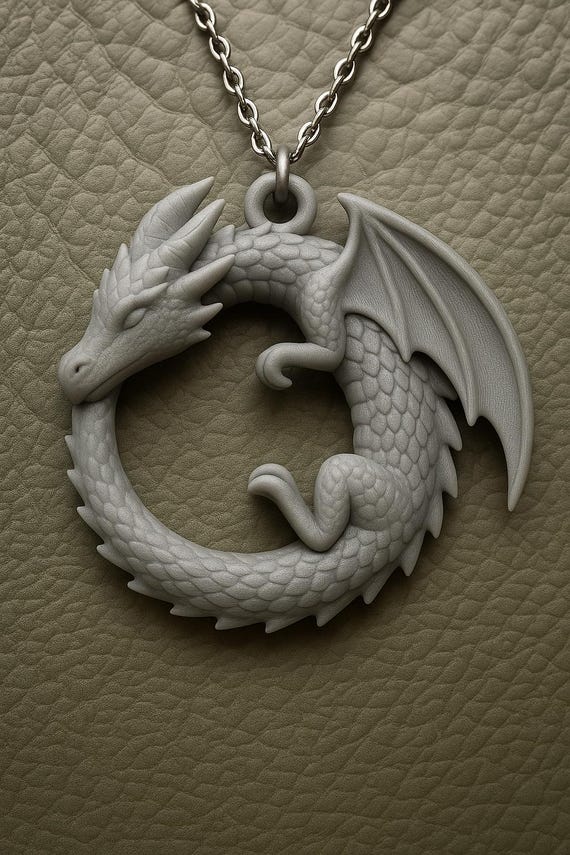 Dragon Ring Keychain STL – 3D Printable Dragon Key Ring | Scalable Fantasy Gift
