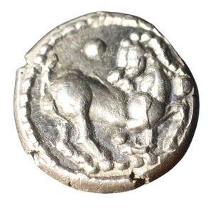Ancient Greek Silver Tetrobol Coin: Krestones He-Goat, 485-470 BC Reproduction