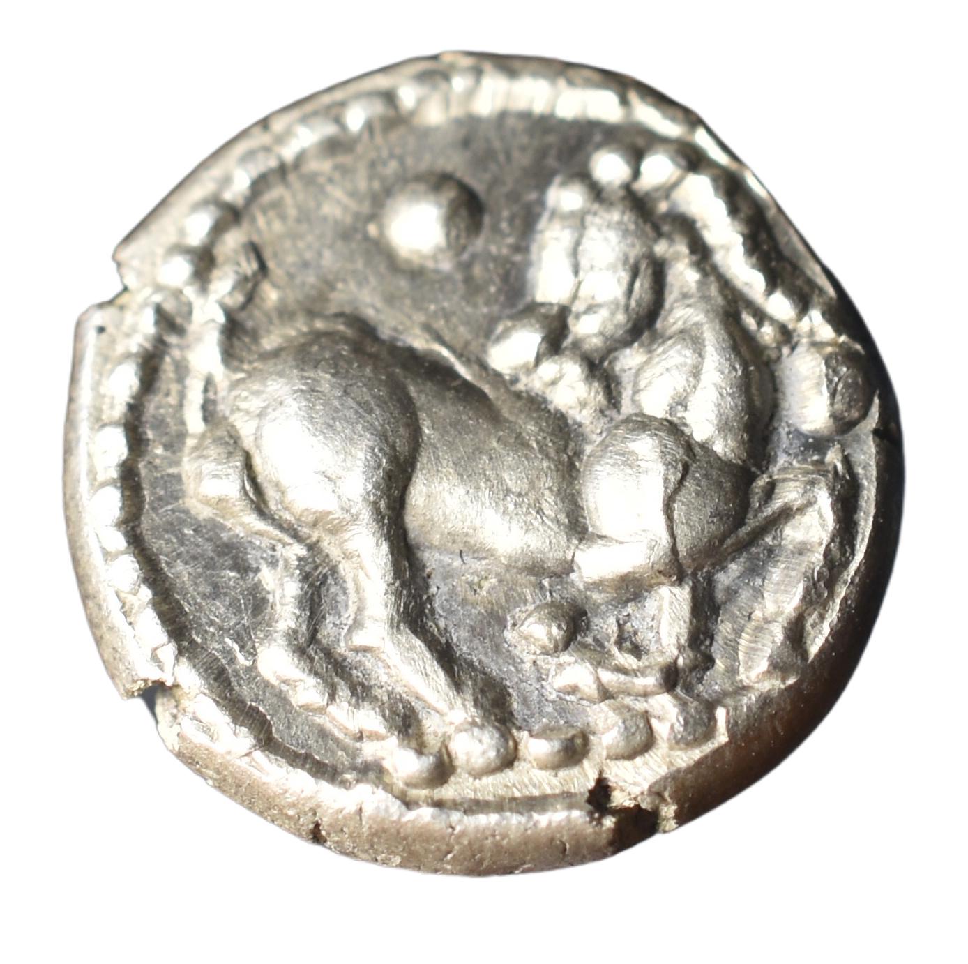 Ancient Greek Silver Tetrobol Coin: Krestones He-Goat, 485-470 BC Reproduction