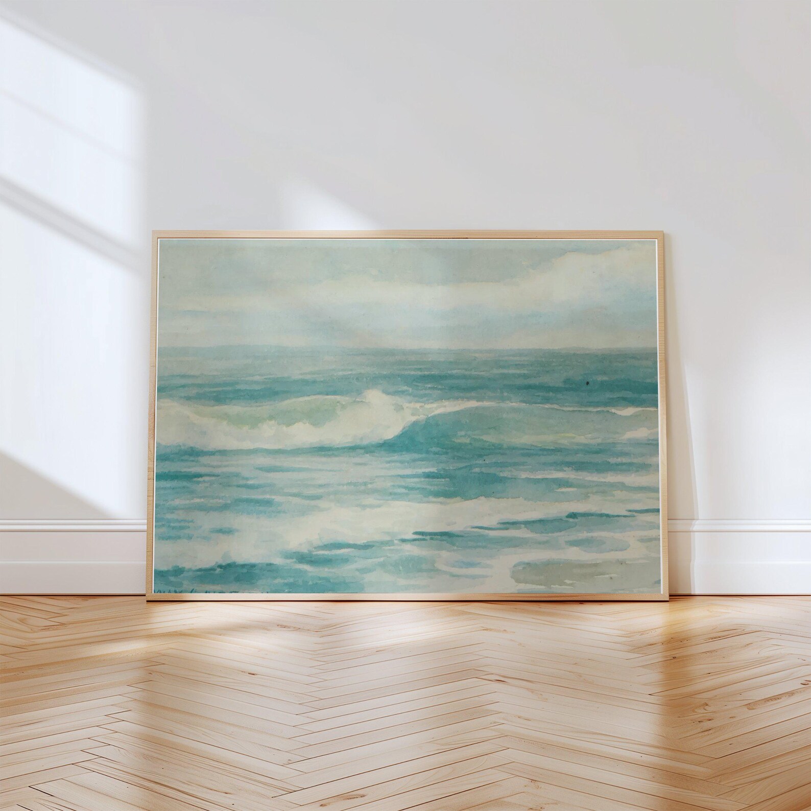 Picture of Coastal Ocean Wave Print, Beach Wall Art, Seascape Art Print, Nautical ...