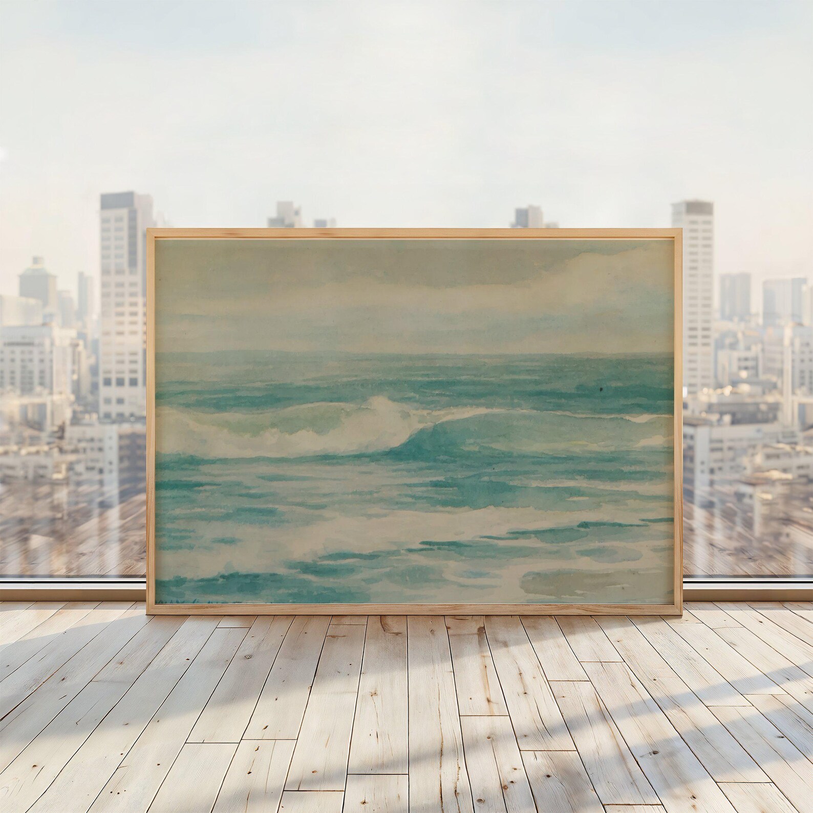 Coastal Ocean Wave Print, Beach Wall Art, Seascape Art Print, Nautical ... - Coastal Ocean Wave Wall Decor Inspiration