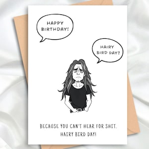 Funny Metal Birthday Card | Death Metal Bad Hearing Birthday Card | Metalhead Birthday Gift | Heavy Metal Printable Digital Download PDF