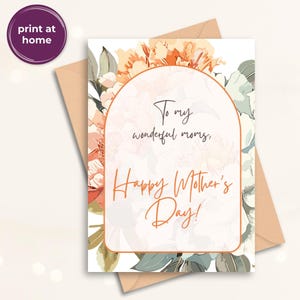 Cartão de Dia das Mães para Duas Mães, Flores da Primavera para Imprimir LGBTQ, Dia das Mães para Duas Mães, Queer, Mãe e Mamãe, Pais do Mesmo Sexo, Cartão de Mães Gays e Lésbicas