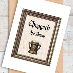 Medieval Tankard Card | Funny Renaissance Greeting | LARP and Role Play Gift | Printable Digital Card | Birthday or Celebration