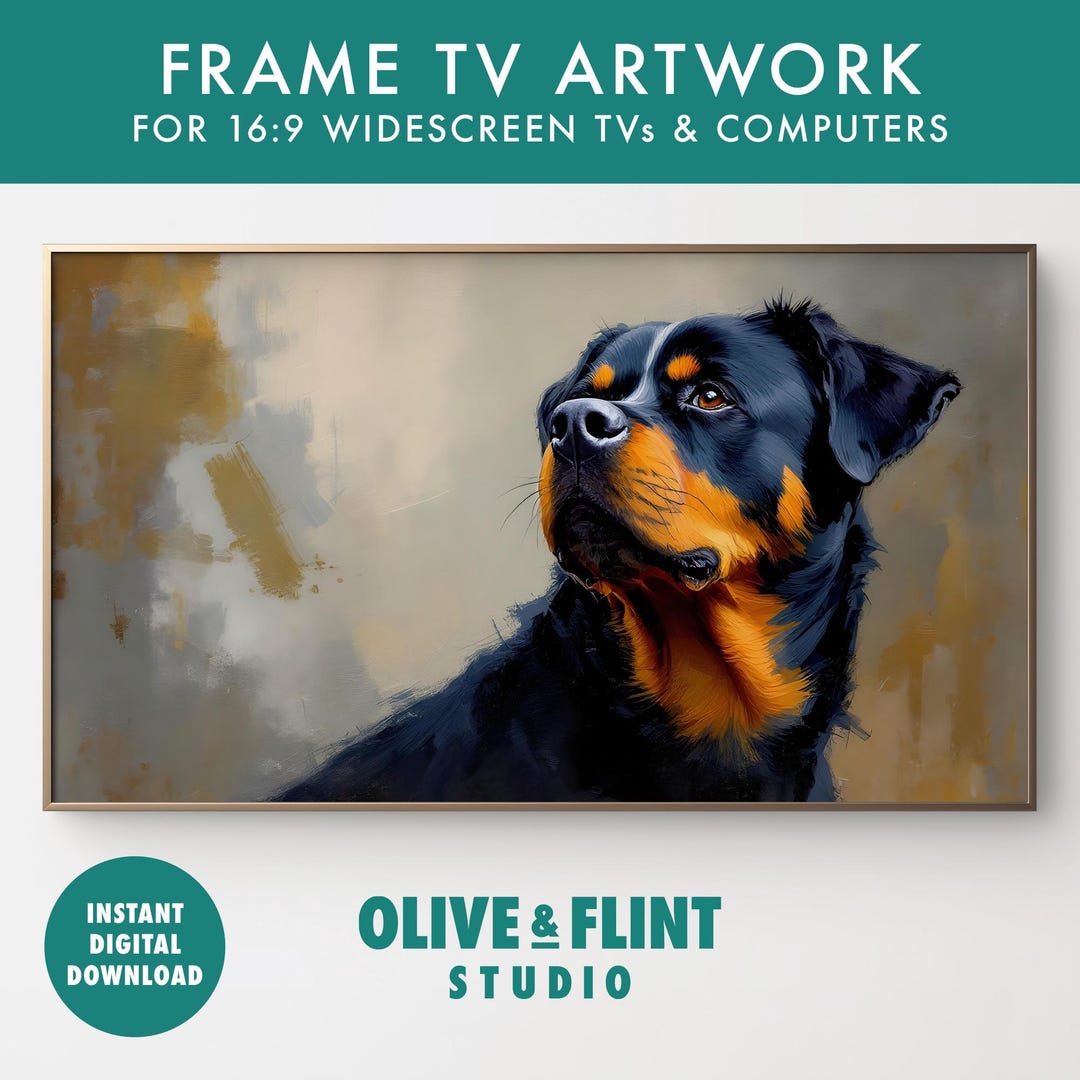Rottweiler Frame TV Artwork | Rottweiler Samsung Frame Picture ...