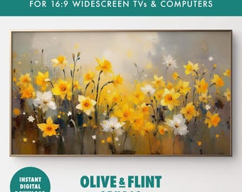 Spring Daffodils Painting Frame TV Art | Farmhouse Decor (Digital Download)