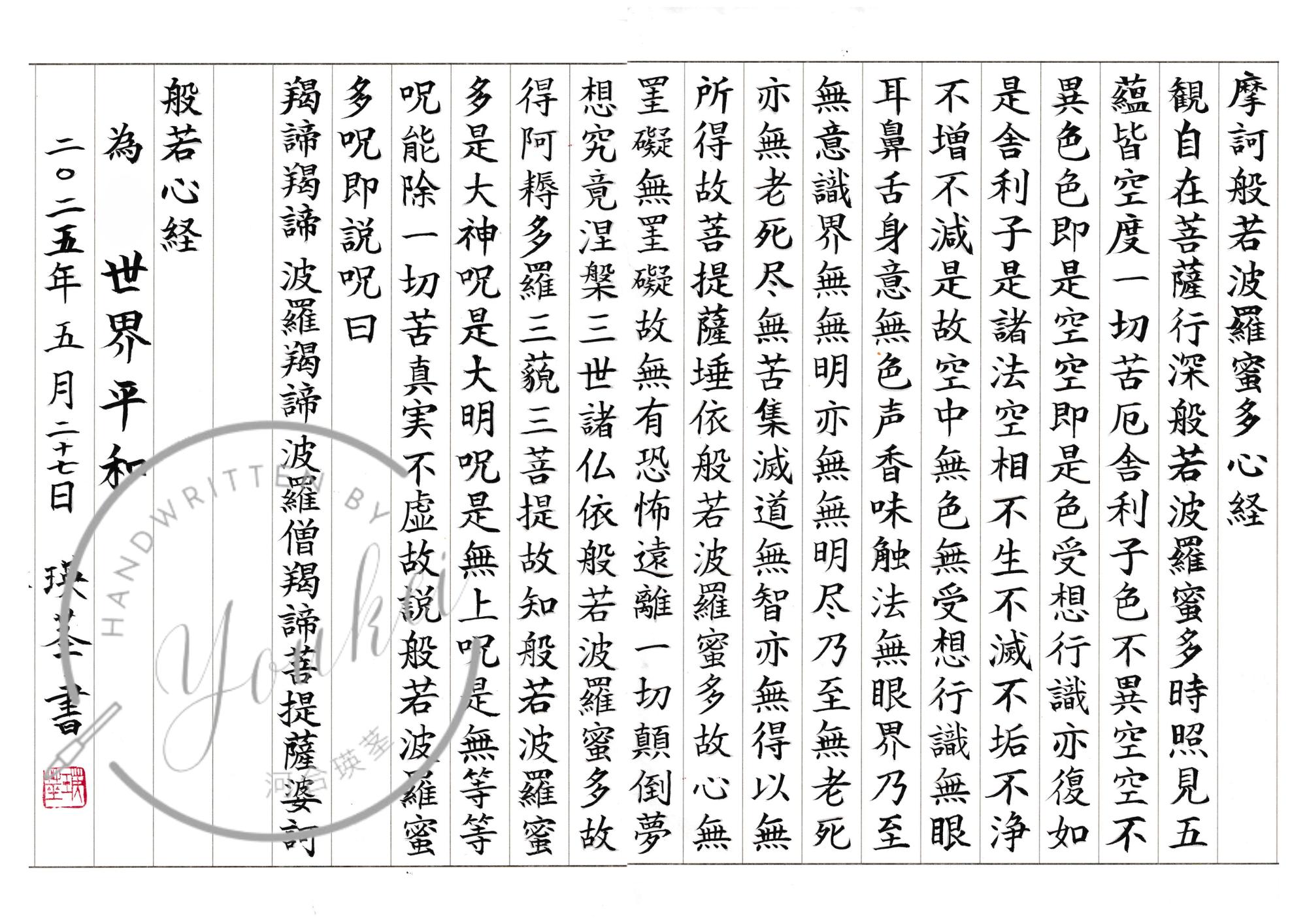 般若心経の書道アート – 禅風インテリア（デジタルダウンロード