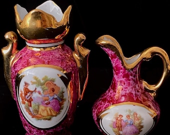 ヴィンテージ ミニチュア 磁器 花瓶 リモージュ フランス、#120120