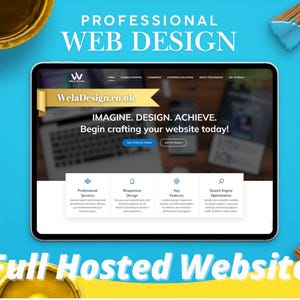 Professional Website Design - Hosting, Domain Name and SSL Certificate Included