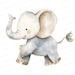 Baby Elephant Watercolor Clipart: Nursery Decor (JPG) - Etsy