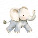 Baby Elephant Watercolor Clipart: Nursery Decor (JPG) - Etsy