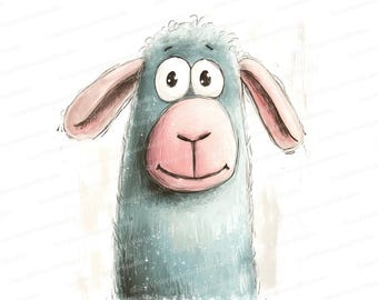 Farm Animal Clipart Set: Watercolor Illustrations for Kids (JPG)