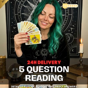 Leitura de Tarot com 5 Perguntas, Amor, Carreira, Insights Psíquicos, Tarot no Mesmo Dia, Leitura Psíquica Precisa | Vidente Bahar