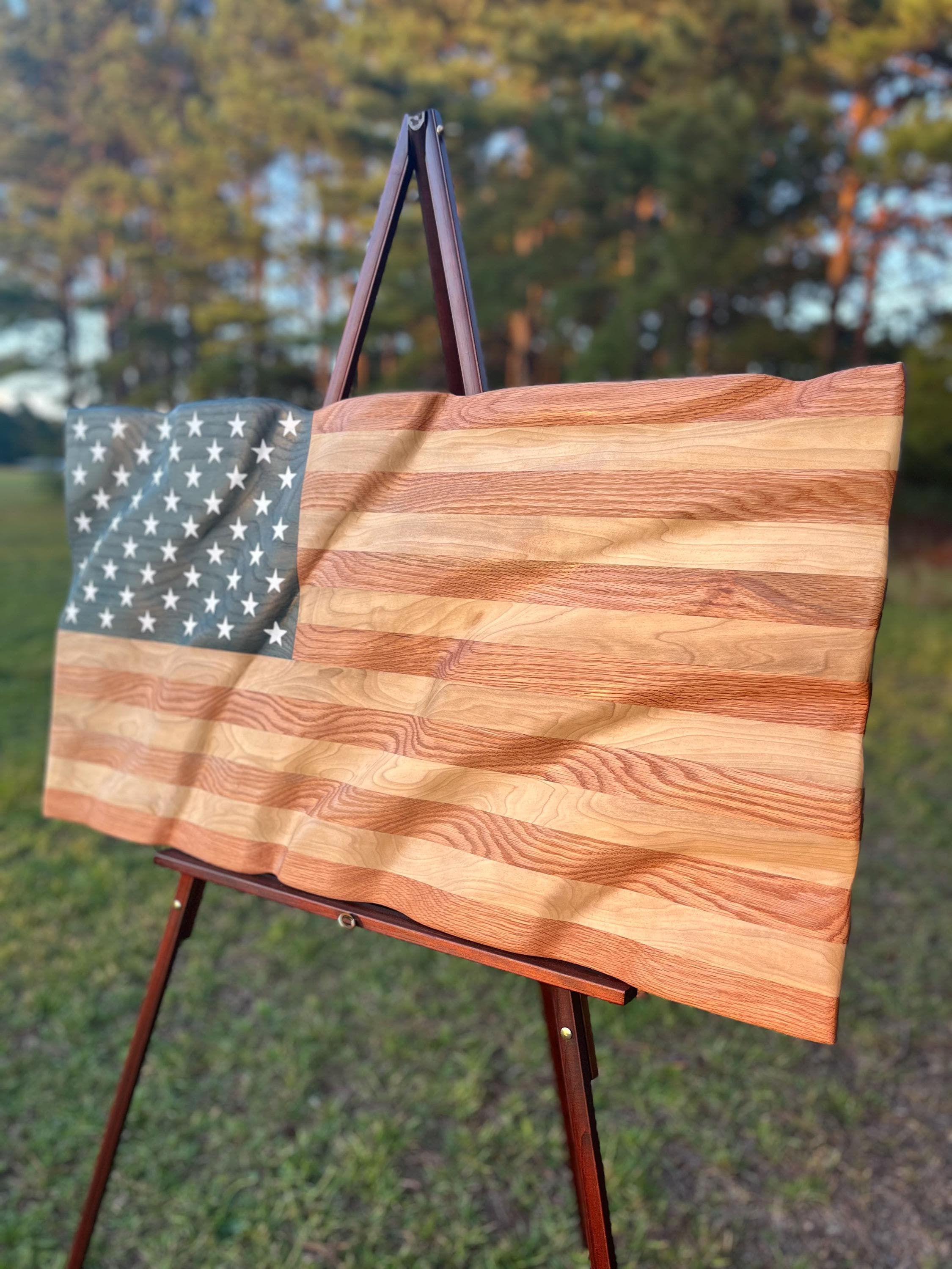 波打つ木製のアメリカ国旗 - Etsy 日本