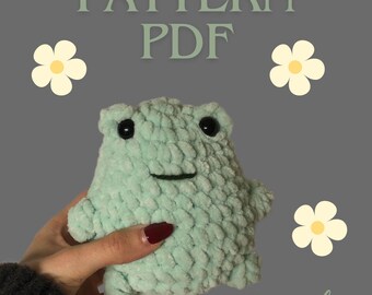 NO SEW, Crochet pattern, plushie frog