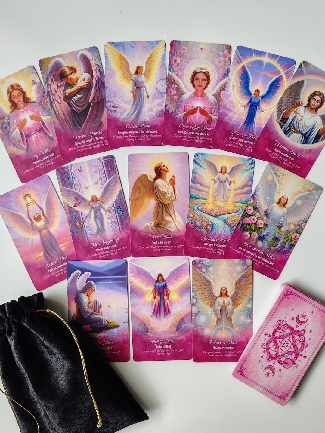 Oil Painting Angel Oracle Cards, 44 Card Spiritual Guidance Deck, Matte ...