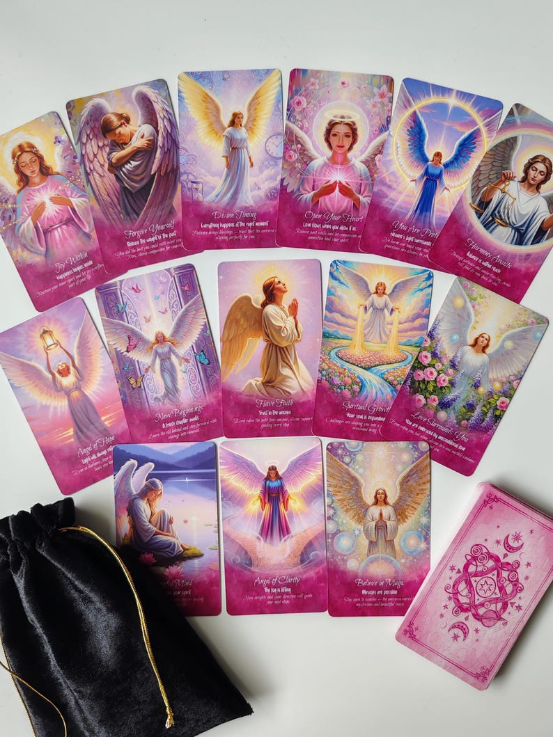 Oil Painting Angel Oracle Cards, 44 Card Spiritual Guidance Deck, Matte ...